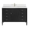 James Martin Vanities 48'' Vanity, Carbon Oak w/ Single Hole 3 CM White Zeus Quartz Top & Backsplash 485-V48-CBO-1WZ - alternate 1